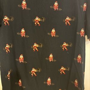 Santa print shirt